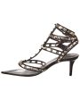 Valentino Rockstud Caged 65 Leather & Vinyl Ankle Strap Pump For Discount