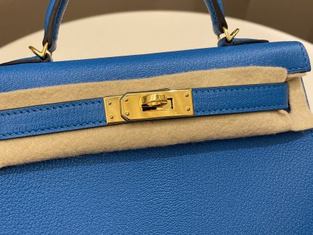 Hermes Mini Kelly 20 Bleu Hydra Chèvre Discount