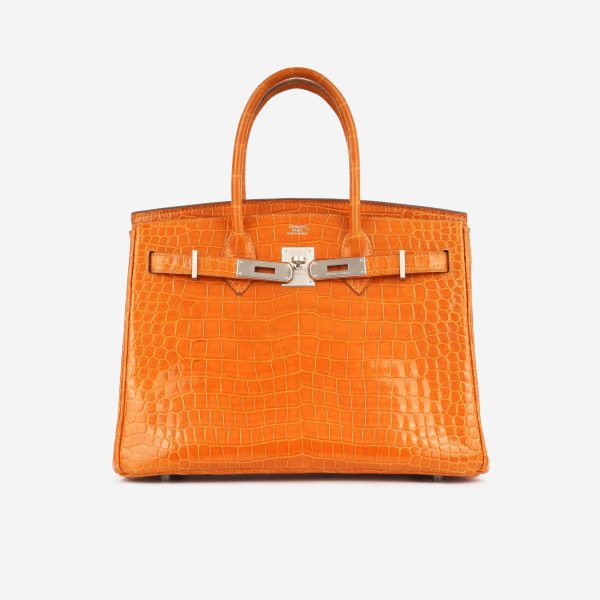 Hermes Birkin 30 - Orange Porosus Crocodile Lisse For Discount