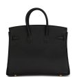 Hermes Birkin 25 Black Togo Gold Hardware Sale