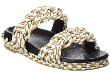 Valentino Rope & Leather Sandal Online Hot Sale