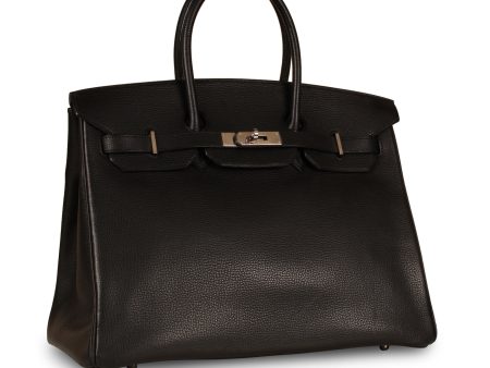 Hermes Birkin 35 - Black Ardennes - PHW Fashion