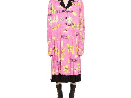 Balenciaga Women s Reversible Jacquard Floral Mini Dress in Pink and Black Online