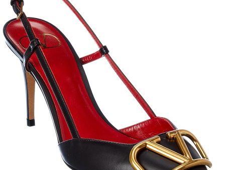 Valentino Vlogo 80 Leather Slingback Pump Sale