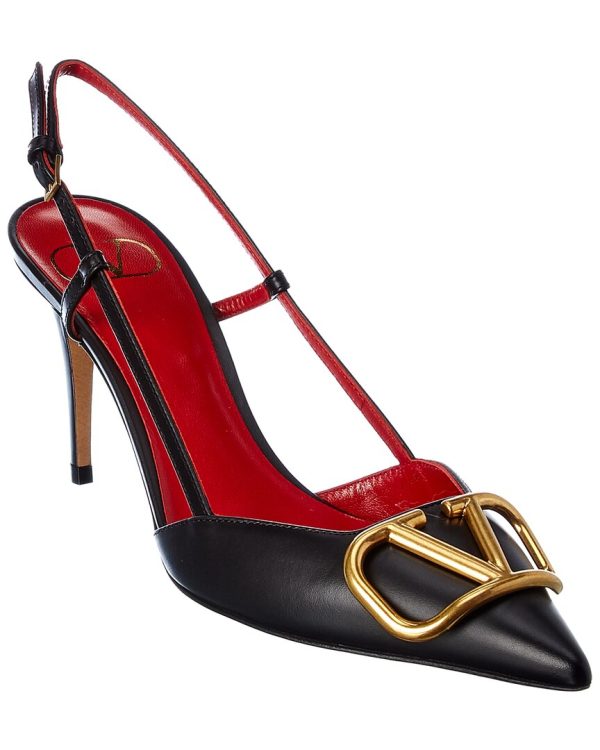 Valentino Vlogo 80 Leather Slingback Pump Sale