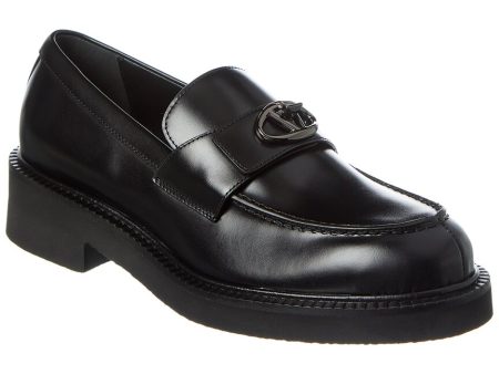 Valentino Logo Leather Loafer on Sale