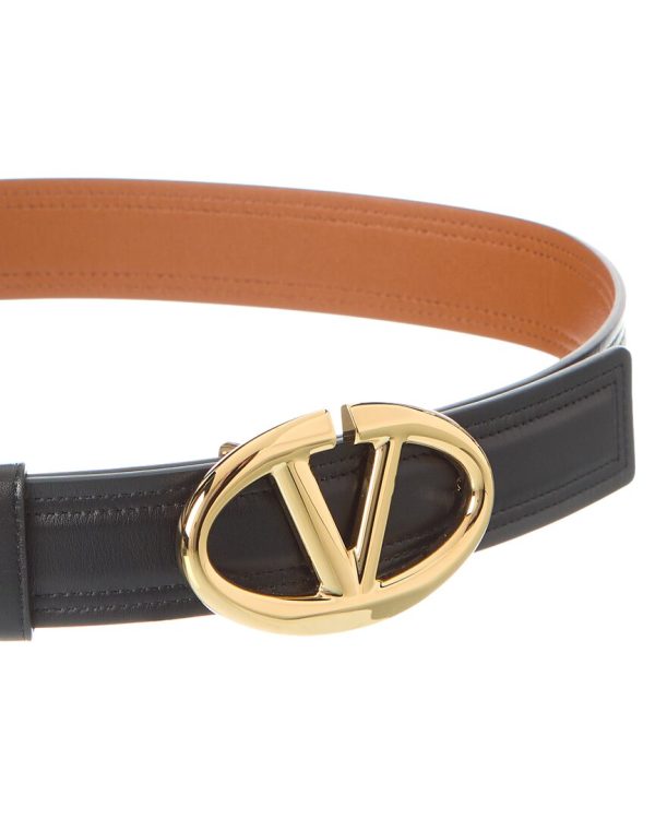 Valentino Vlogo Moon 30Mm Leather Belt Hot on Sale