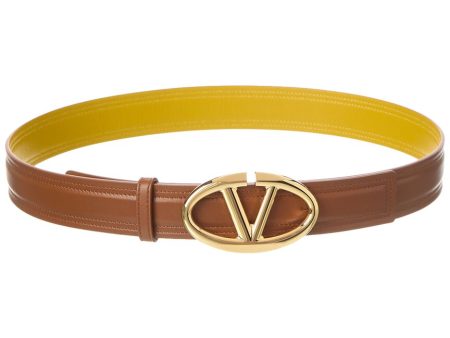 Valentino Vlogo 30 Mm Moon Leather Belt Hot on Sale