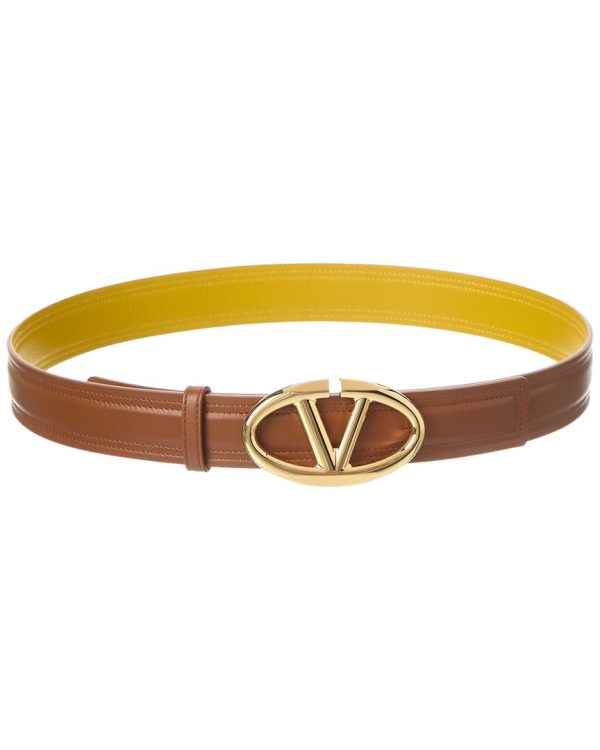 Valentino Vlogo 30 Mm Moon Leather Belt Hot on Sale