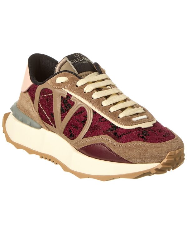 Valentino Lace Runner Suede & Lace Sneaker Sale