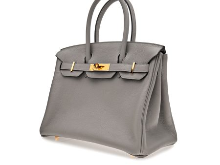 Hermes Birkin 30 Gris Togo Leather Gold Hardware Supply