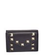 Valentino Rockstud Small Leather French Wallet Cheap