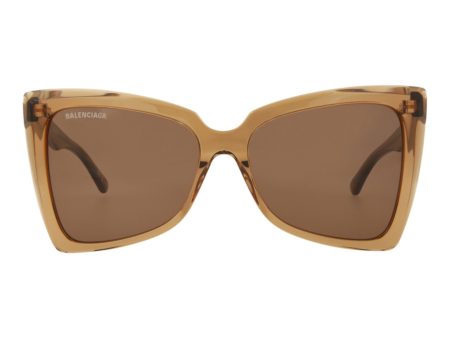 Balenciaga Womens Cat Eye Brown Brown Brown Fashion Designer Eyewear Online Hot Sale