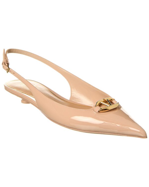 Valentino Vlogo Patent Slingback Pump Online Hot Sale