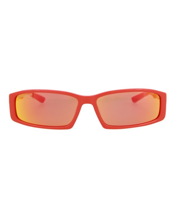 Balenciaga Unisex Square Rectangle Red Red Red Fashion Designer Eyewear on Sale