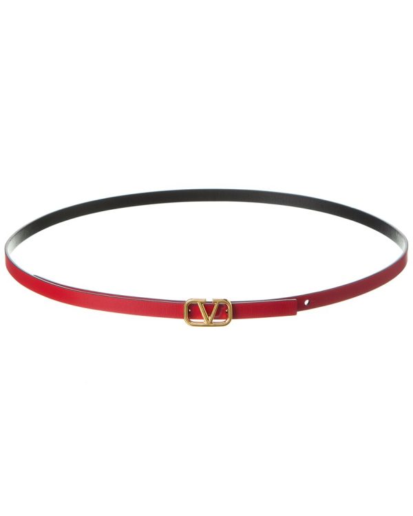 Valentino Vlogo 5Mm Reversible Leather Belt on Sale