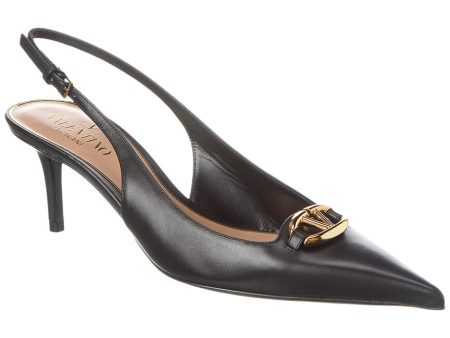 Valentino Vlogo 60 Leather Slingback Pump Sale