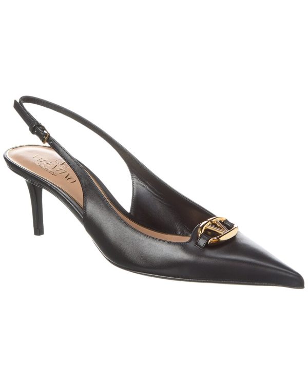 Valentino Vlogo 60 Leather Slingback Pump Sale