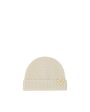 Valentino Garavani Virgin Wool Ribbed Beanie Hat with Iconic Logo Plaque For Discount