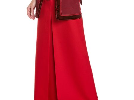 Valentino Wool & Silk-Blend Maxi Skirt For Sale