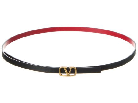 Valentino Vlogo 5Mm Reversible Leather Belt on Sale