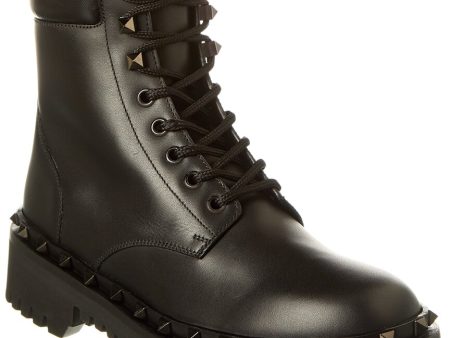 Valentino Rockstud Leather Boot Online now