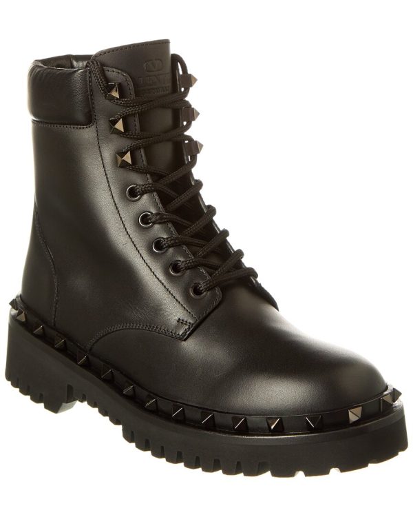 Valentino Rockstud Leather Boot Online now