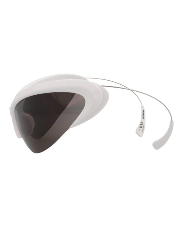 Balenciaga Unisex Shield Wrap White Silver Grey Fashion Designer Eyewear Hot on Sale