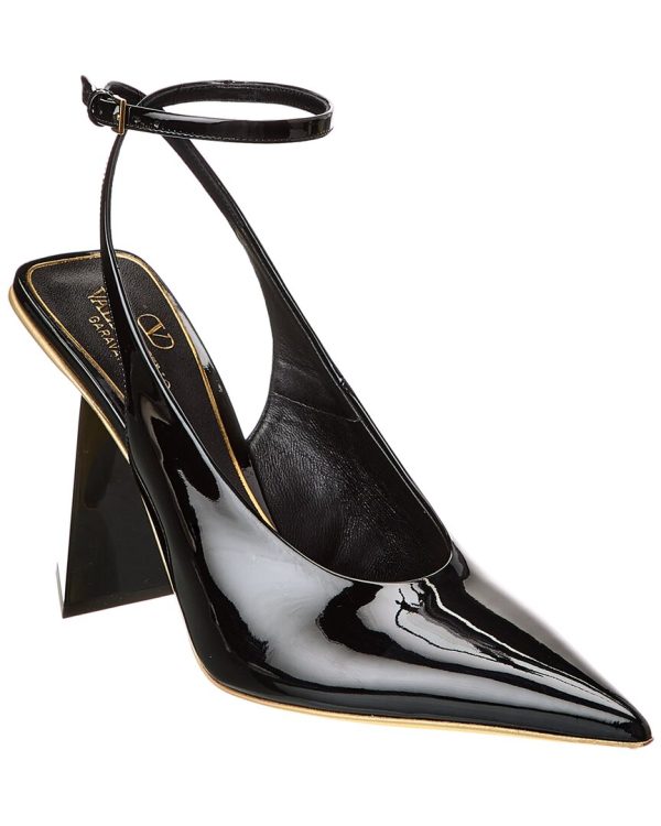 Valentino One Stud 100 Patent Slingback Pump Cheap