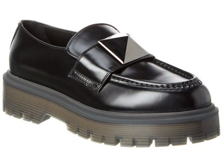 Valentino One Stud 45 Leather Loafer Online Hot Sale