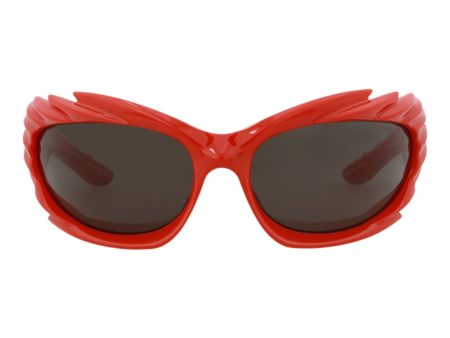 Balenciaga Unisex Shield Wrap Red Red Grey Fashion Designer Eyewear Online Sale