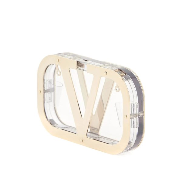 Valentino Garavani V Logo Signature Minaudiere Clutch Sale