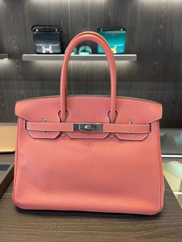 Hermes Birkin 30 Crevette Togo Palladium Hardware on Sale