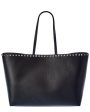 Valentino Rockstud Large Grainy Leather Shopper Tote Discount