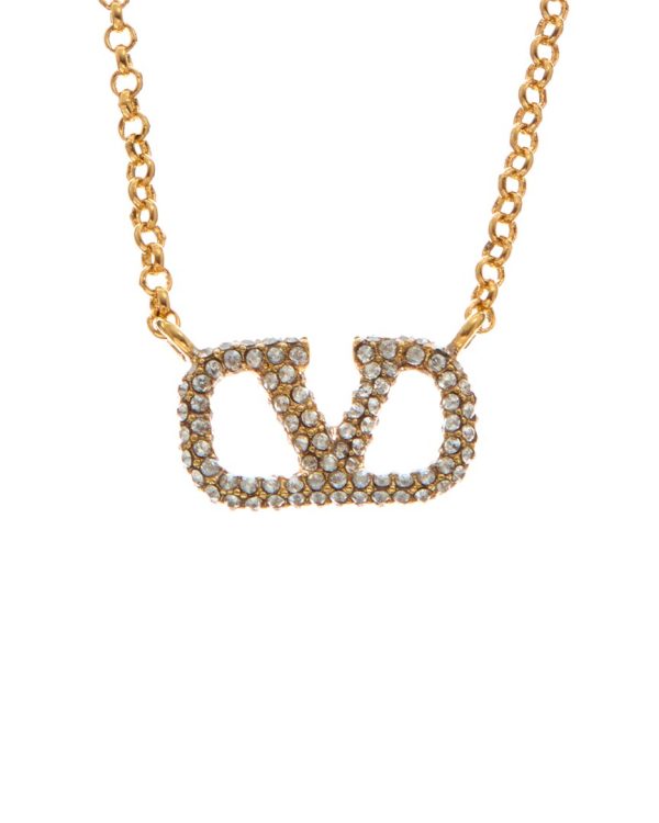 Valentino Vlogo Signature Pendant Necklace Fashion