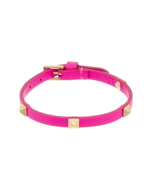 Valentino Rockstud Leather Bracelet Supply