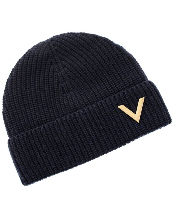 Valentino Vlogo Cashmere Beanie Online Sale