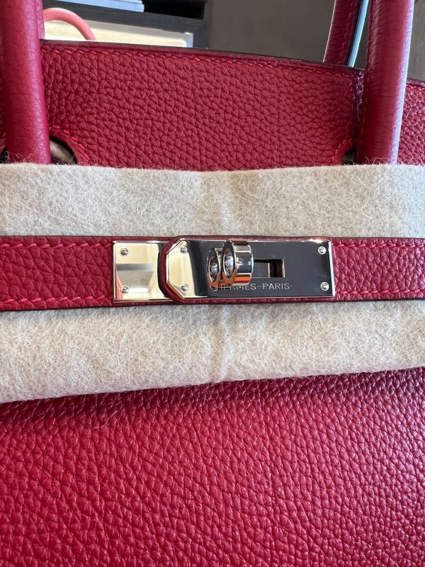 Hermes Birkin 30 Rouge Vif Togo Palladium Hardware Discount