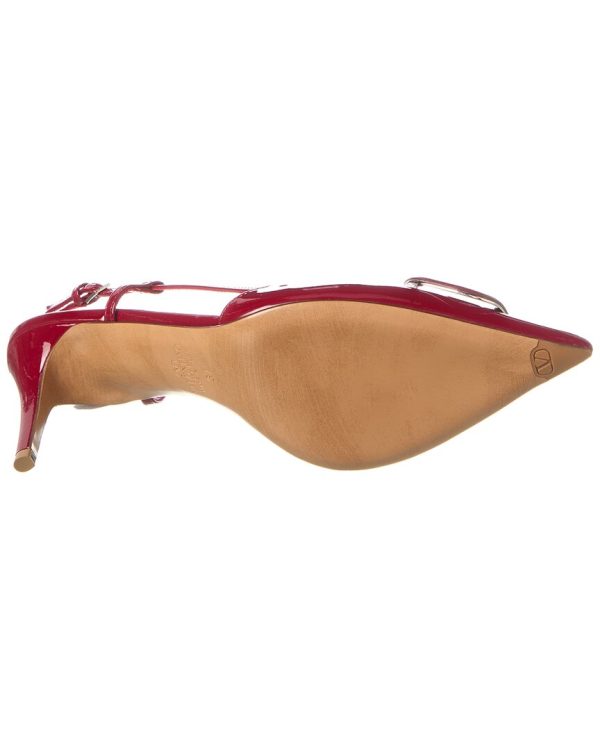 Valentino Vlogo 80 Patent Slingback Pump Discount