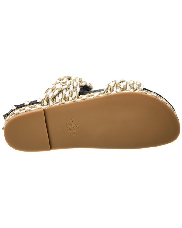 Valentino Rope & Leather Sandal Online Hot Sale