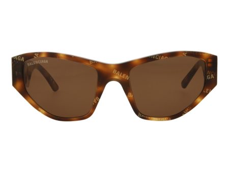 Balenciaga Womens Cat Eye Havana Havana Brown Fashion Designer Eyewear Online Hot Sale