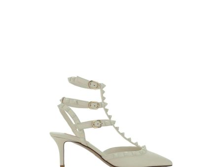 Valentino Garavani Rockstud Leather Stiletto Pumps with Adjustable Ankle Strap Fashion