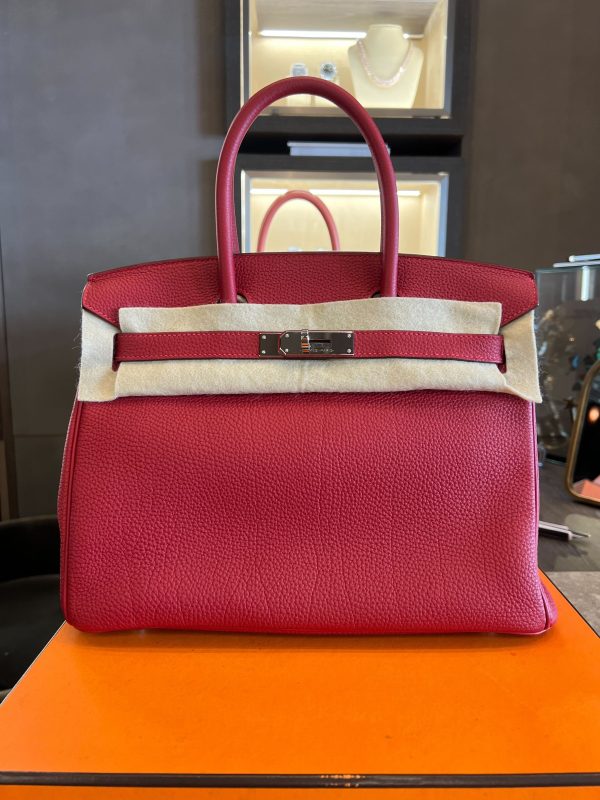 Hermes Birkin 30 Rouge Vif Togo Palladium Hardware Discount