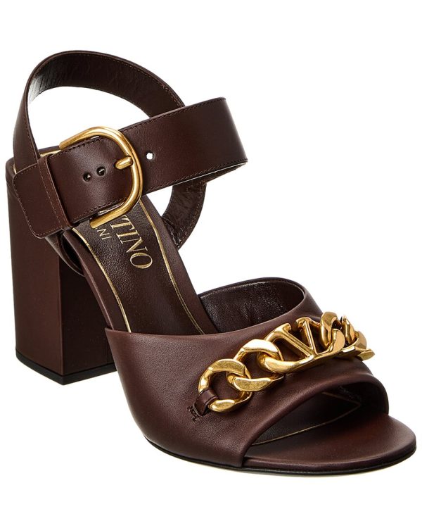 Valentino Leather Sandal Hot on Sale