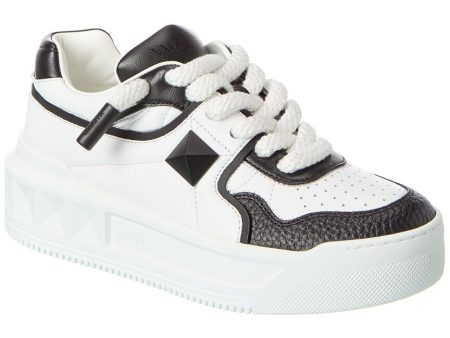 Valentino Roman Stud Leather Sneaker For Cheap