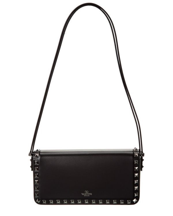 Valentino Rockstud23 East-West Leather Hobo Bag For Cheap