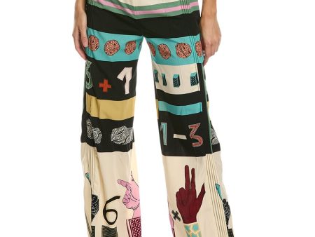 Valentino Printed Wool Pant Discount