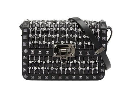 Valentino Garavani Small Rockstud Rhinestone Shoulder Bag Sale