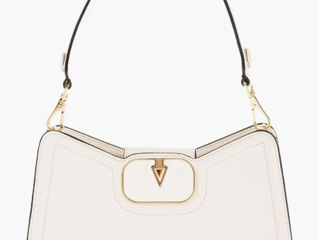 Valentino GARAVANI Textured Leather VLOGO Shoulder Bag with Golden Det Unica One size Online now