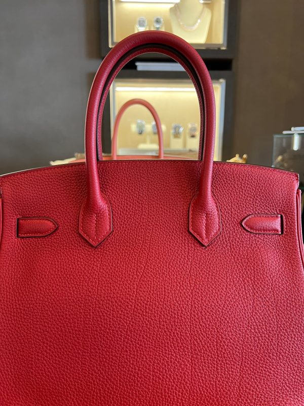 Hermes Birkin 30 Rouge Vif Togo Palladium Hardware Discount